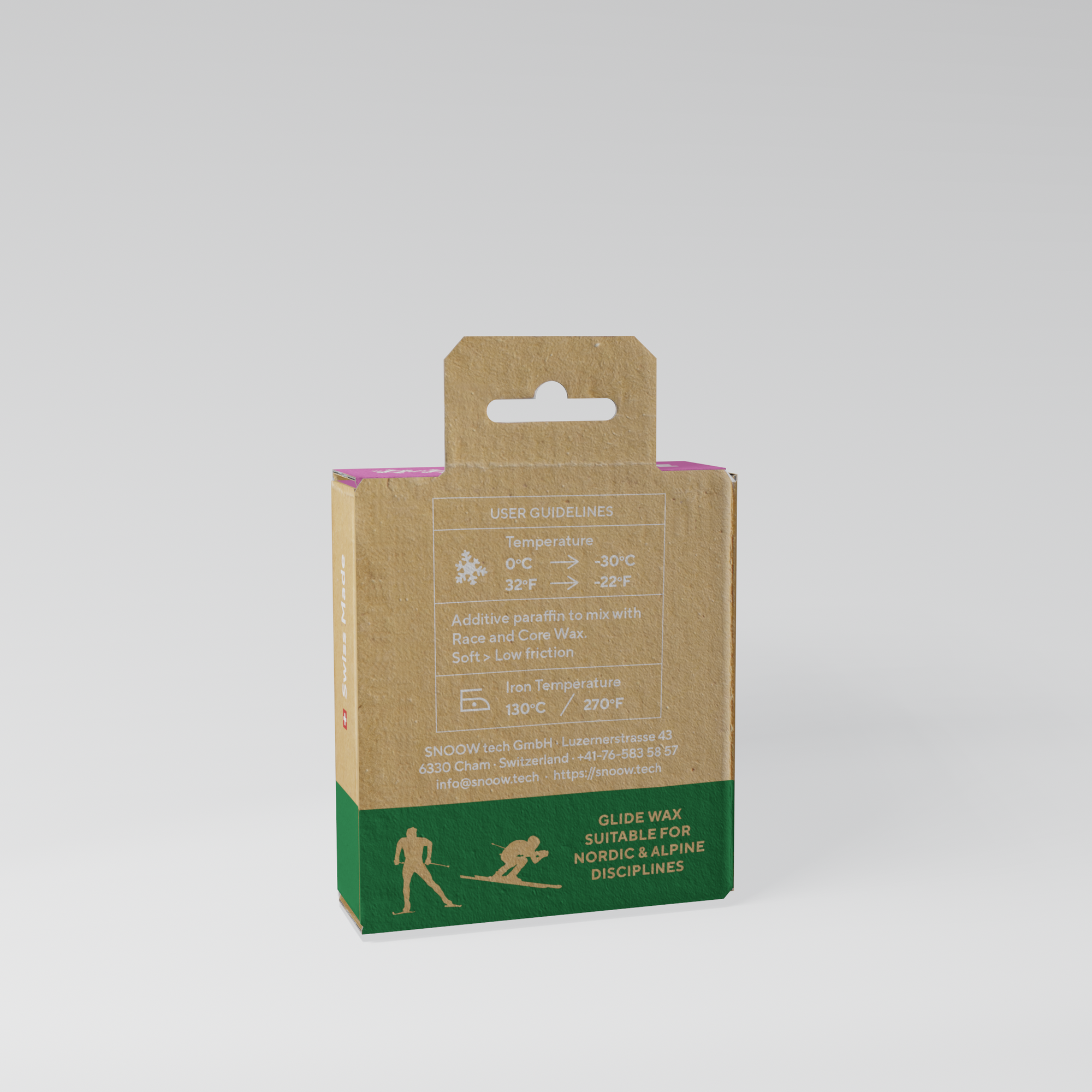 SNOOW SKI WAX ECO RACE Pink, back left