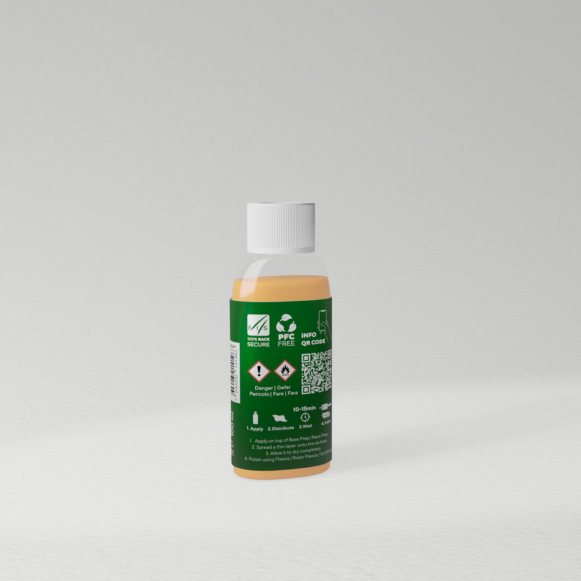SNOOW - ECO RACE GEL Top Finish - 100ml - Orange Warm - Ski Glide Wax - back left