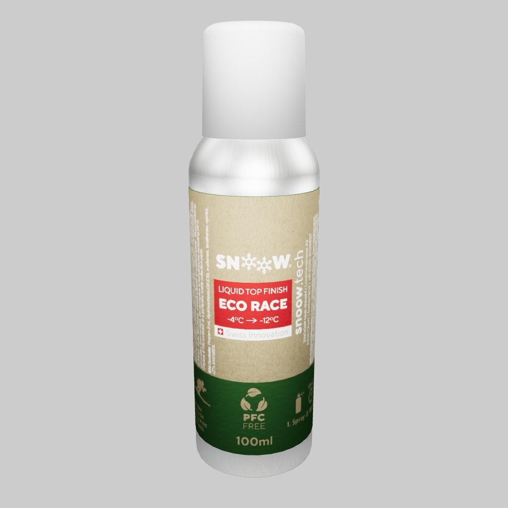 SNOOW Ski Wax - ECO RACE - Liquid Top Finish 100 ml - Red - Mid Temperatures - 3D Render