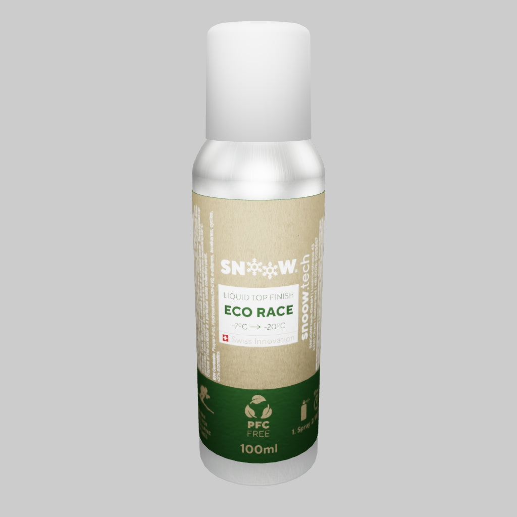 SNOOW Ski Wax - ECO RACE - Liquid Top Finish 100 ml - White - Cold Temperatures - 3D Render
