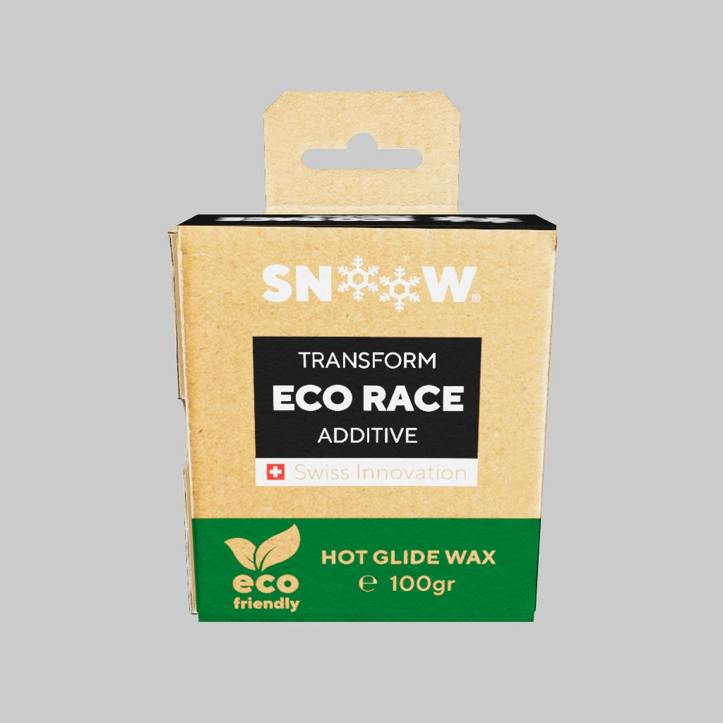 SNOOW SKI WAX - ECO RACE - Paraffin 100 gr - Black - Transform Additive - Old dirty  & Artificial Snow - 3D Render
