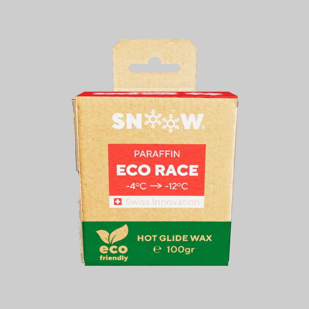 SNOOW SKI WAX - ECO RACE - Paraffin 100 gr - Red - Mid temperatures - 3D Render