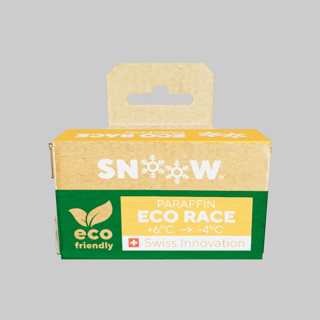 SNOOW SKI WAX ECO RACE Paraffin 60gr - Orange Warm temperatures - 3D render
