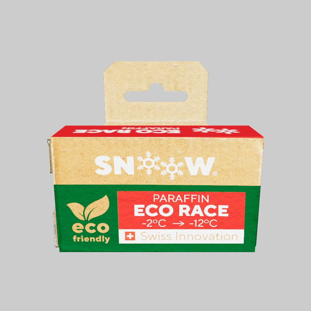 SNOOW SKI WAX ECO RACE Paraffin 60gr - Red Mid temperatures - 3D render