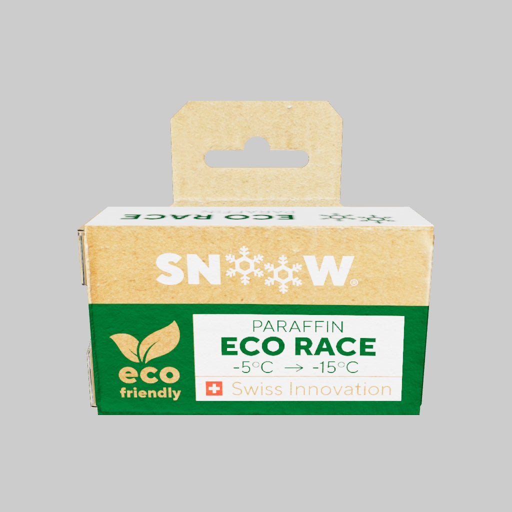 SNOOW SKI WAX ECO RACE Paraffin 60gr - White Cold temperatures - 3D render