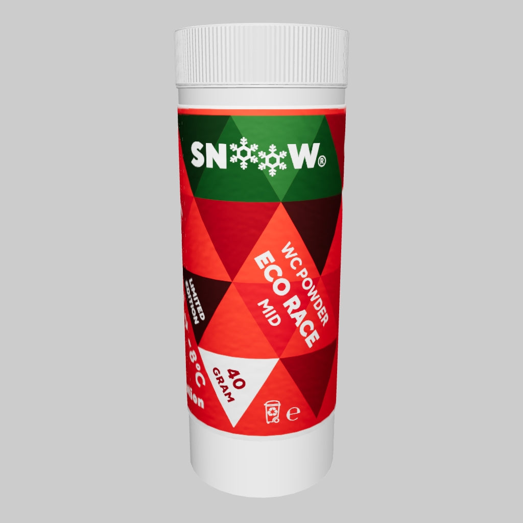 SNOOW Ski Wax - ECO RACE - World Cup Powder 40 gr - Mid Temperatures - 3D Render